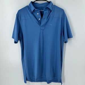 Texas Standard Mens Blue Short Sleeve Polo Shirt Size M Performance Golf